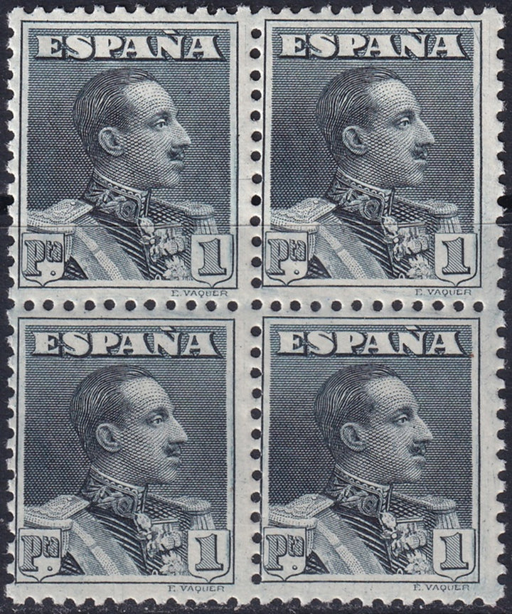 Spain 1924 Sc 342 block MNH** perf variety