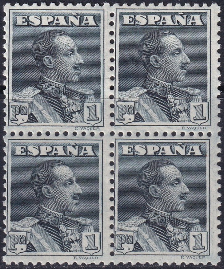 Spain 1924 Sc 342 block MNH** perf variety