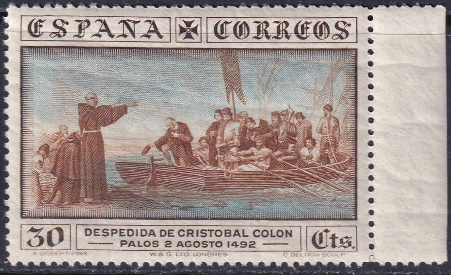 Spain 1930 Sc 427 margin single MNH**