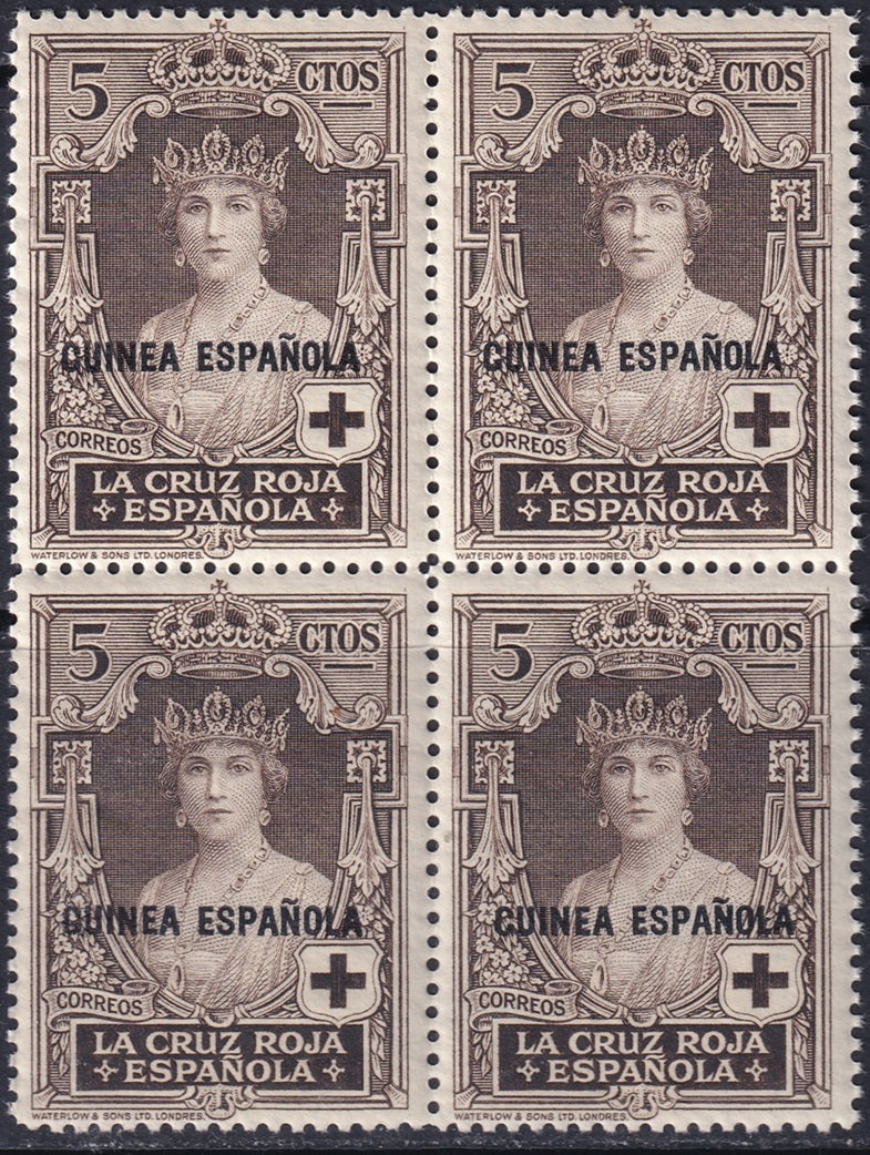 Spanish Guinea 1930 Sc B1 block MNH**
