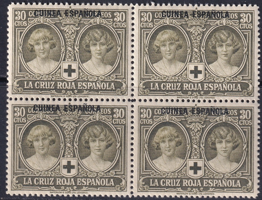 Spanish Guinea 1930 Sc B6 block MNH**