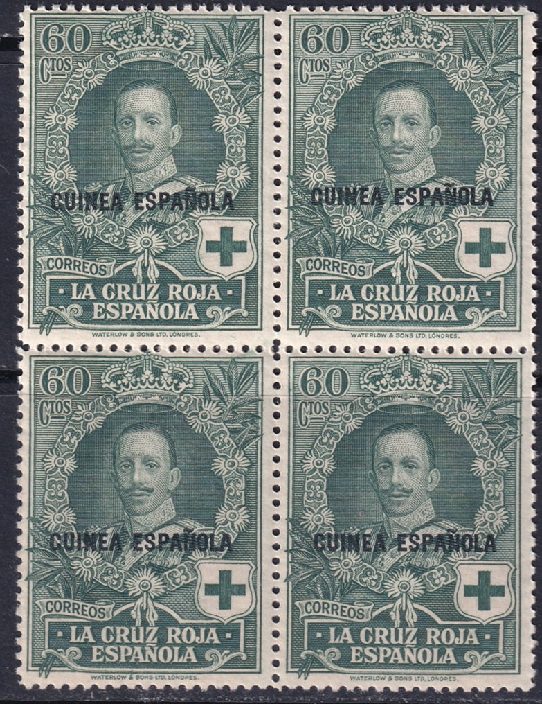 Spanish Guinea 1930 Sc B9 block MNH**