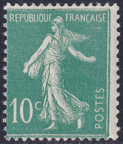 France 1927 Sc 163a MH* thin numerals