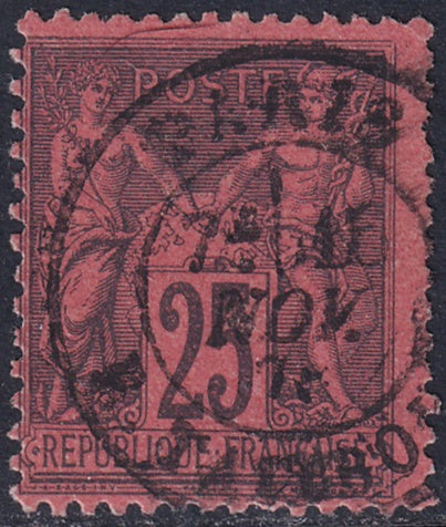 France 1878 Sc 93 used "Paris" cancel
