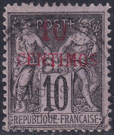 French Morocco 1891 Sc 3a used type I