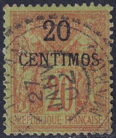 French Morocco 1891 Sc 4 used Tetuoan cancel