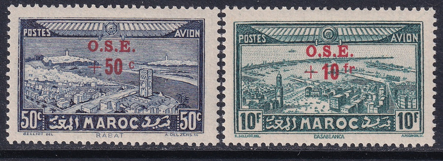 French Morocco 1938 Sc CB22-3 air post set MLH*