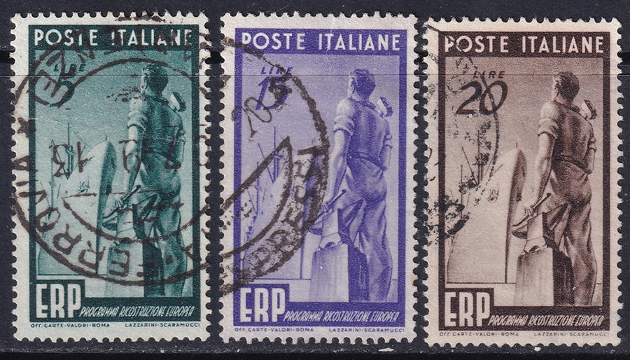 Italy 1949 Sc 515-7 set used