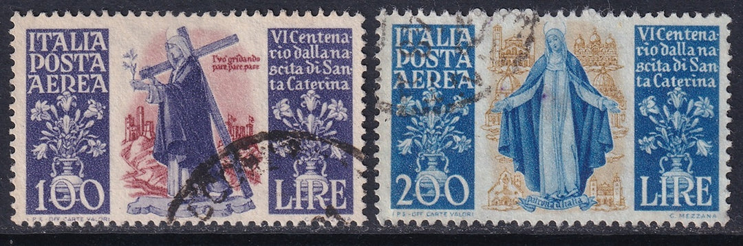 Italy 1948 Sc C127-8 air post set used