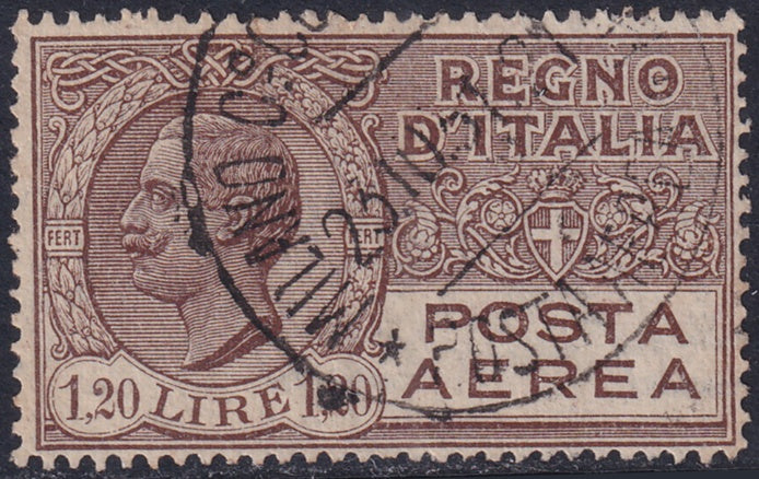 Italy 1927 Sc C7 air post used "Milano" cancel