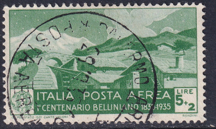 Italy 1935 Sc C83 air post used "Palermo" cancel