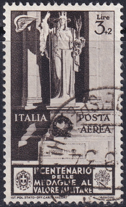 Italy 1934 Sc C71 air post used "Tor de'Specchi" cancel