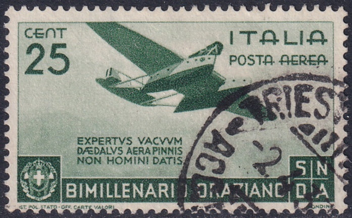Italy 1936 Sc C84 air post used "Trieste" cancel