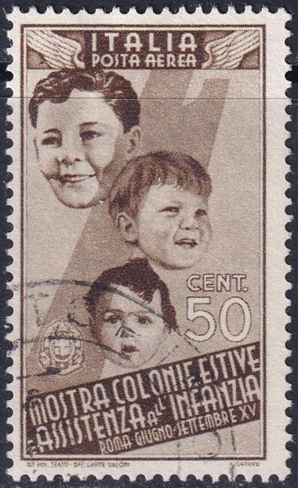 Italy 1937 Sc C90 air post used "Torino" cancel