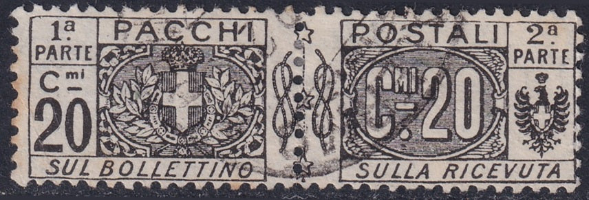 Italy 1917 Sc Q9 parcel post used some edge toning