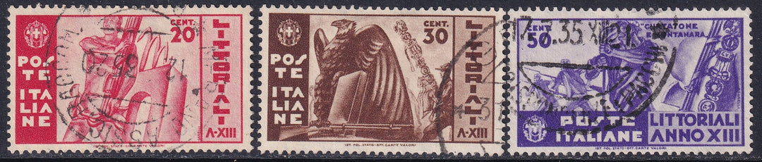 Italy 1935 Sc 342-4 set used