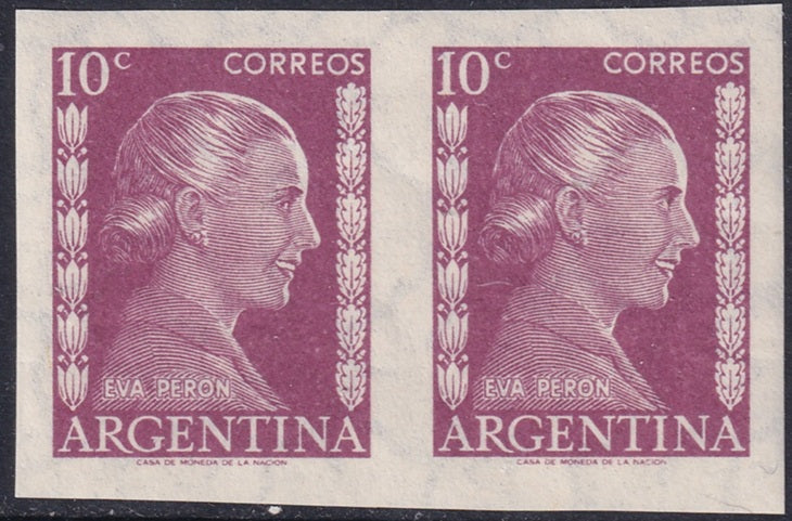 Argentina 1952 Sc 601 imperf pair MNH**