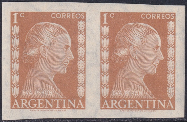Argentina 1952 Sc 599 imperf pair MNH**
