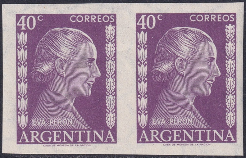 Argentina 1952 Sc 604 imperf pair MNH**