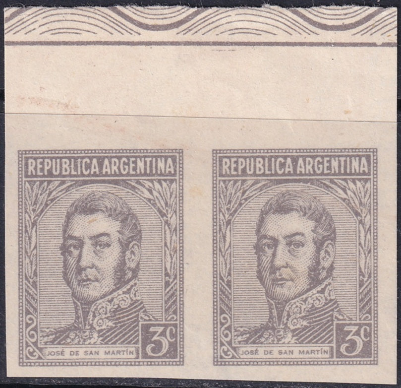 Argentina 1945 Sc 526 imperf margin pair MNG(*)