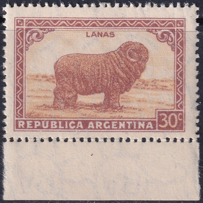 Argentina 1936 Sc 442 margin single MNH**