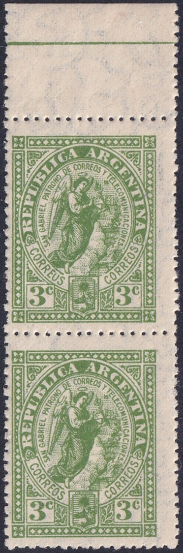 Argentina 1944 Sc 519 pair MNH** with "CORREUS" variety