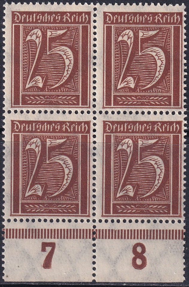 Germany 1922 Sc 164 lower margin block MNH**