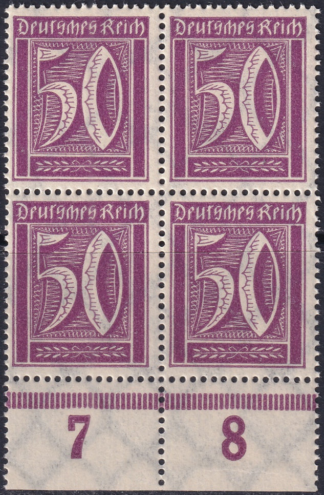 Germany 1922 Sc 167 lower margin block MNH**