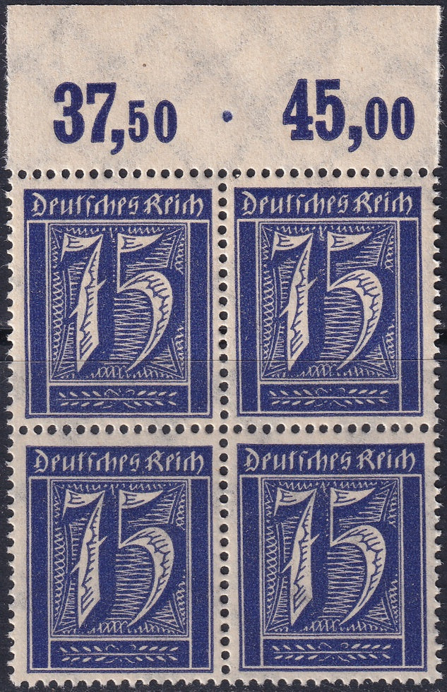 Germany 1922 Sc 170 upper margin block MNH**