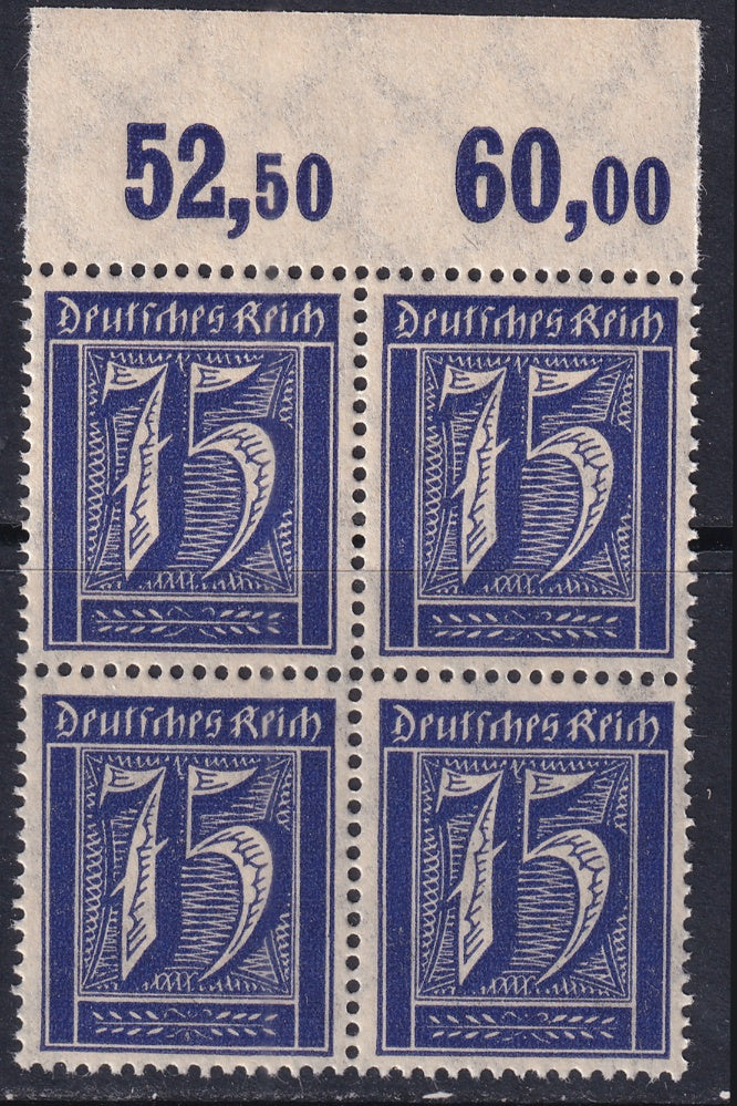 Germany 1922 Sc 170 upper margin block MNH**