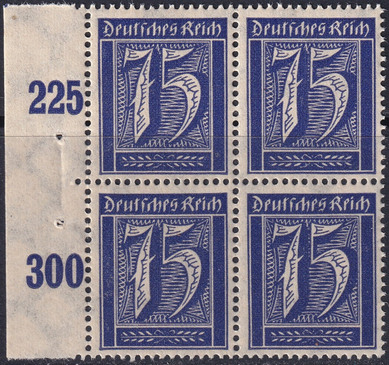 Germany 1922 Sc 170 left margin block MNH**