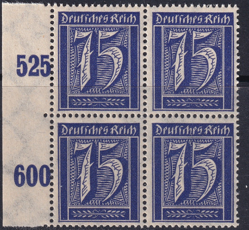 Germany 1922 Sc 170 left margin block MNH**