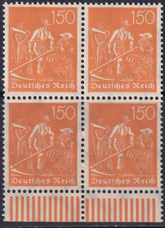 Germany 1922 Sc 175 lower margin block MNH**