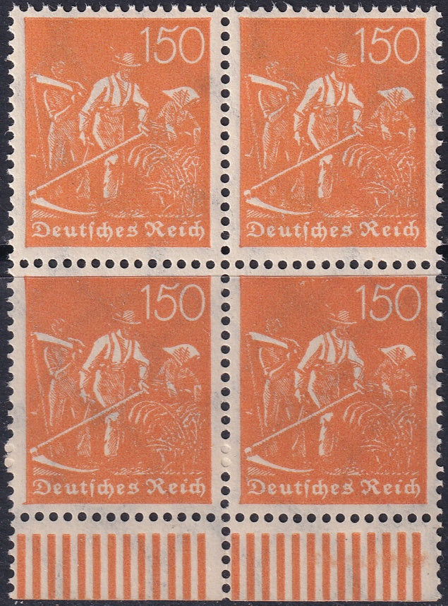 Germany 1922 Sc 175 lower margin block MNH**