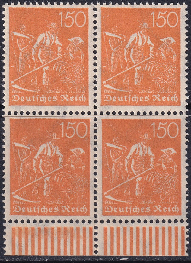 Germany 1922 Sc 175 lower margin block MNH**