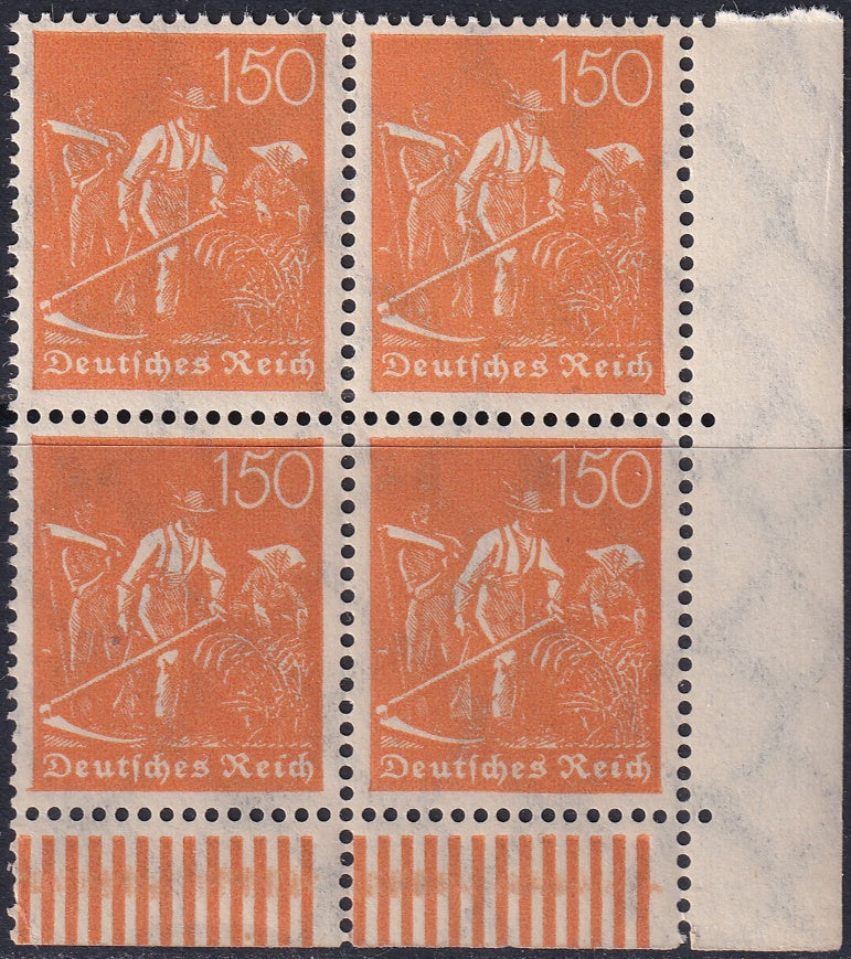 Germany 1922 Sc 175 lower right corner block MNH**