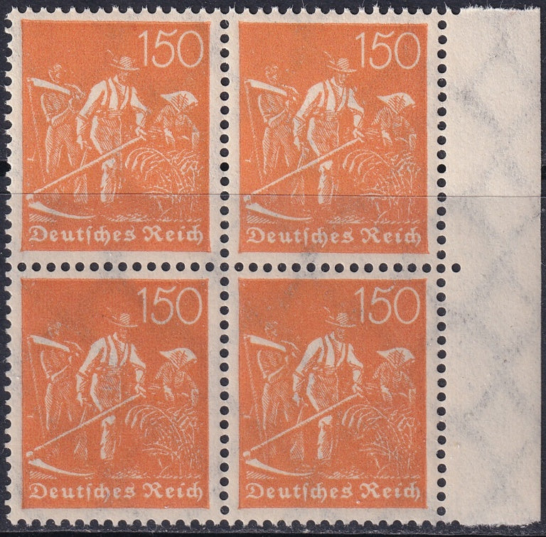 Germany 1922 Sc 175 right margin block MNH**
