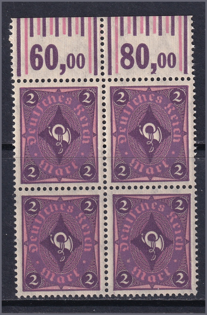 Germany 1922 Sc 177 upper margin block MNH**