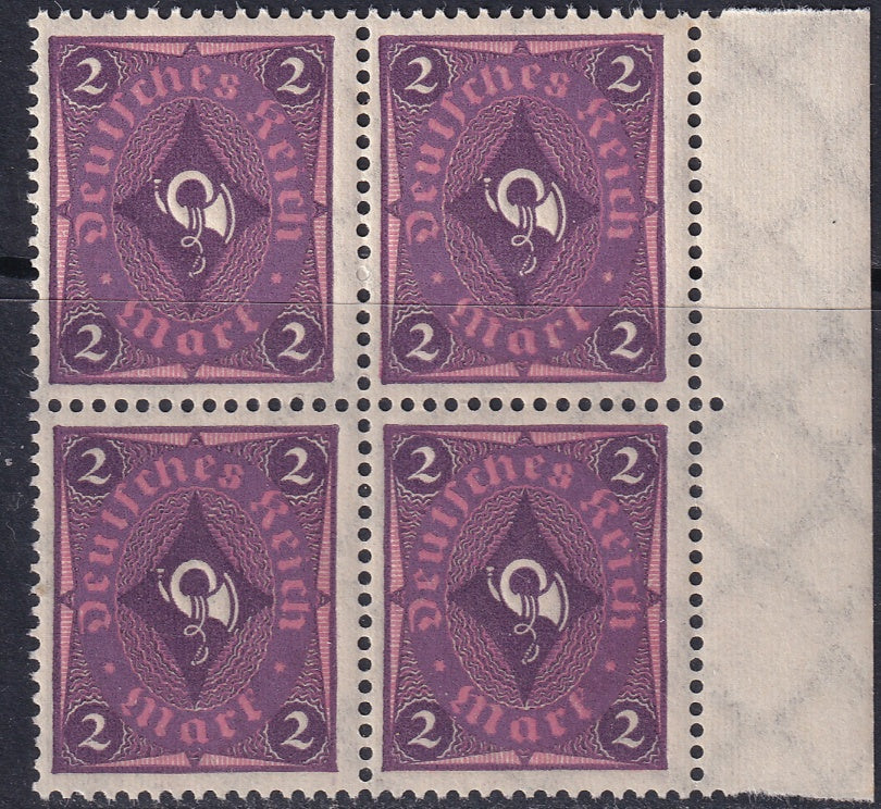 Germany 1922 Sc 177 right margin block MNH**