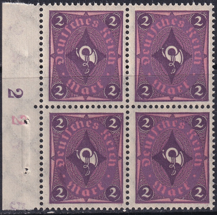 Germany 1922 Sc 177 left margin block MNH**