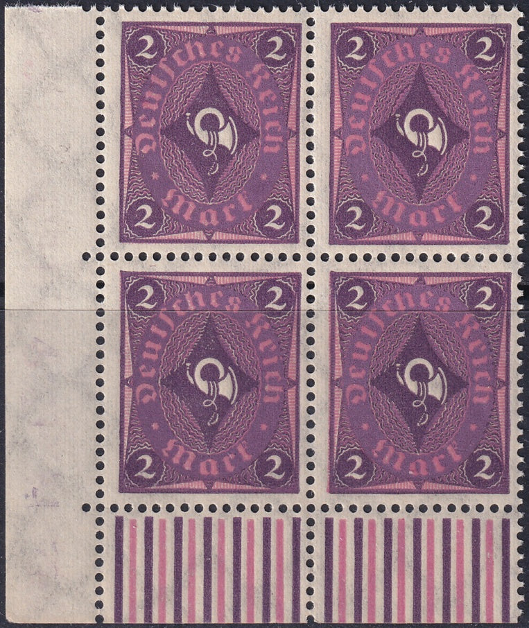 Germany 1922 Sc 177 lower left corner block MNH**