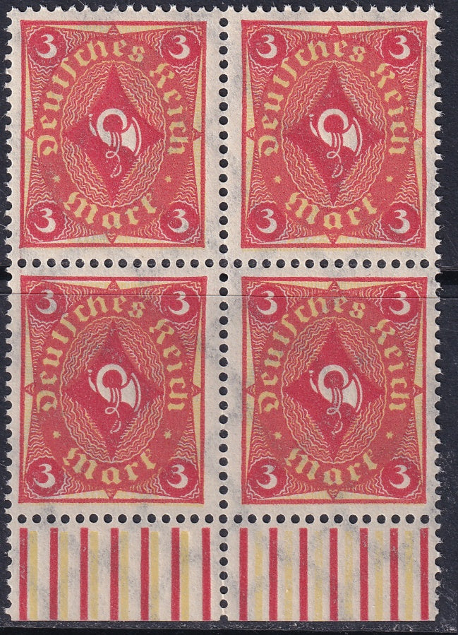 Germany 1921 Sc 178 lower margin block MNH**