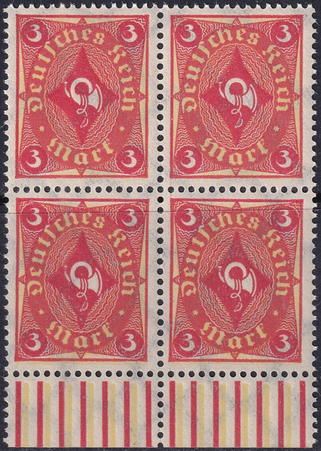 Germany 1921 Sc 178 lower margin block MNH**