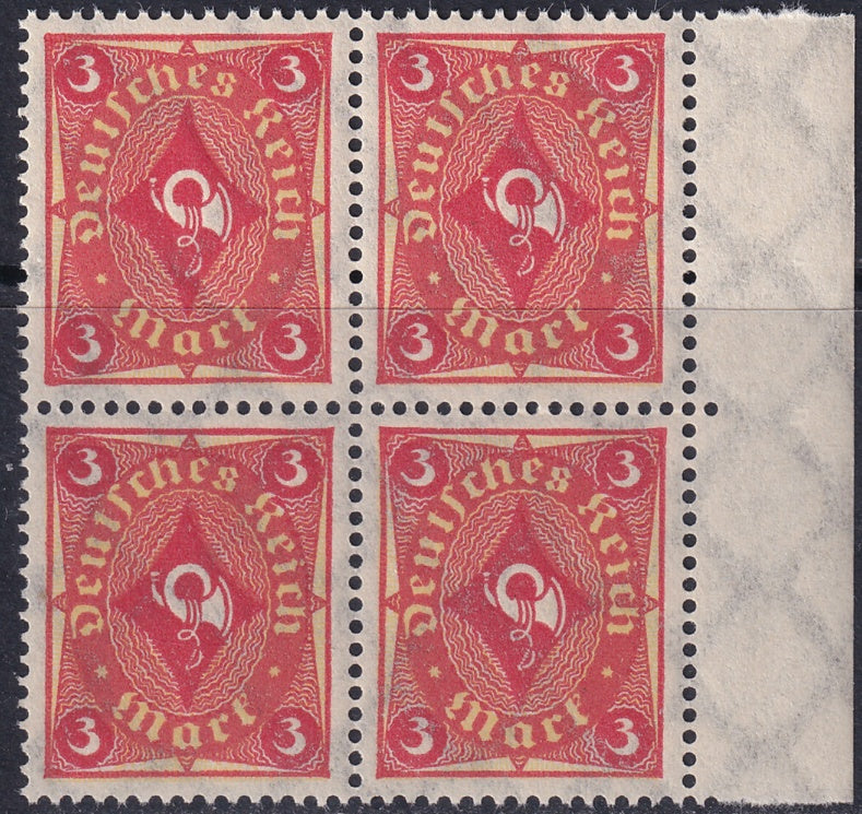 Germany 1921 Sc 178 right margin block MNH**