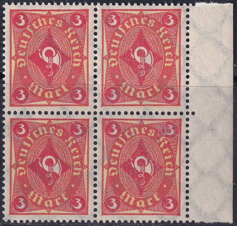 Germany 1921 Sc 178 right margin block MNH**