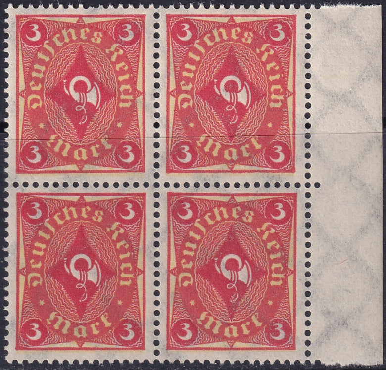 Germany 1921 Sc 178 right margin block MNH**