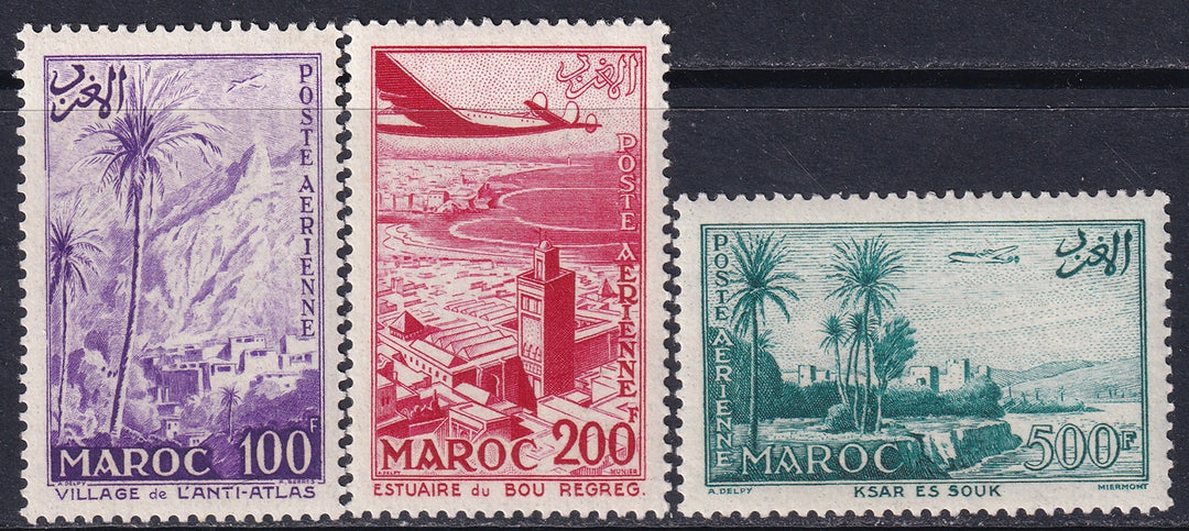 French Morocco 1955 Sc C53-5 air post set MH*
