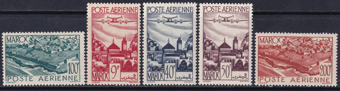 French Morocco 1947 Sc C34-8 air post set MNH**
