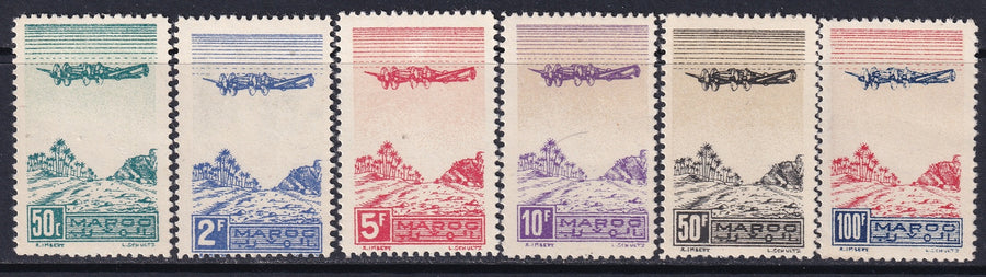 French Morocco 1944 Sc C27-32 air post set MNH**