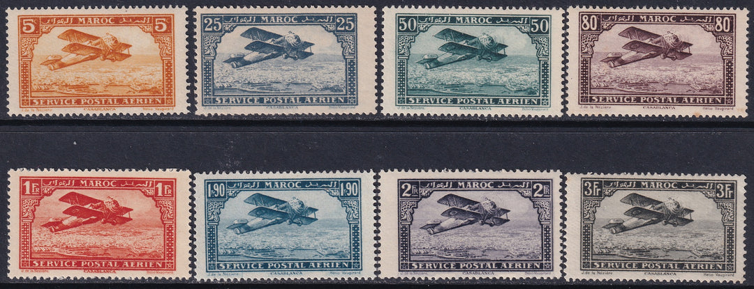 French Morocco 1922 Sc C1/C11 air post partial set MNH**